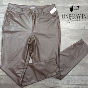 Maurices Faux Leather Slim Pants Size 14